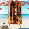 Portuguese Heritage Pride Beach Towel Portable for Travel Beach Towel for Vacation Photos Absorbent Bath Towel Seaside Quick-drying Swim Towel