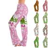 Pysjamasbukser for kvinner Nattøy Uformelt snøring Elastisk midjebukser Behagelig rett yoga løse bukser