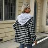 Women's Plaid Hooded Shirt Jacket