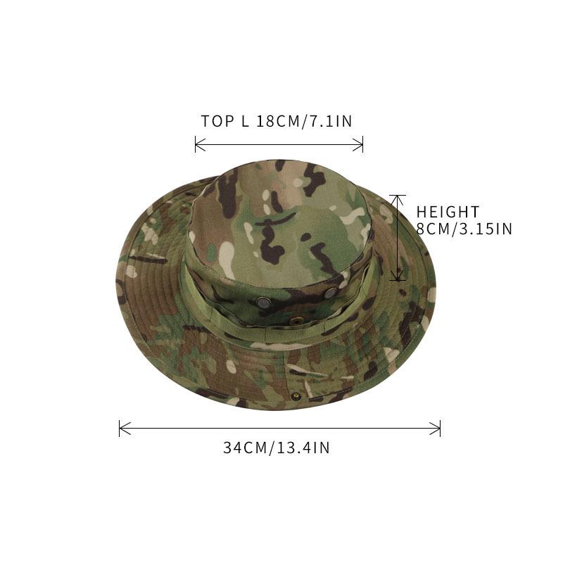 Camouflage Tactical Bucket Hat Set - Outdoor Fishing & Sun Protection Breathable Hat for Men