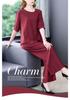 Mother's Summer 2026 Stylish Loose Fit Two-Piece: Short Sleeve, Casual, Slimming, Tummy Concealing for Middle-Aged Women