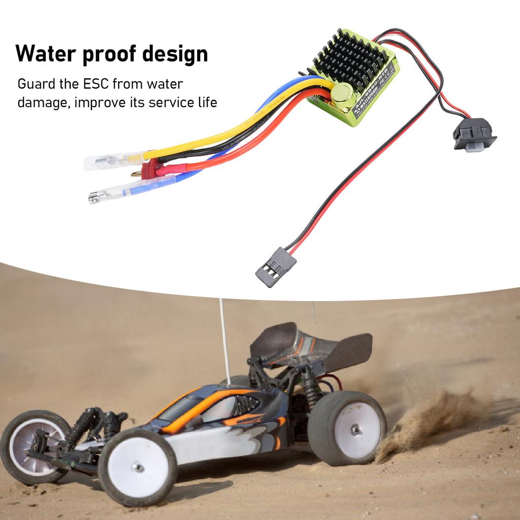 RC Brushed ESC Water Proof 1/10 RC Car Boat Electronic Speed Controller for 540 550 750 Motor