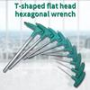 6/9Pcs T-shaped Hand Tool Hex Socket Wrench T-handle Wrench Extended T-Socket Wrench 1.5-10mm for Mechanical Working