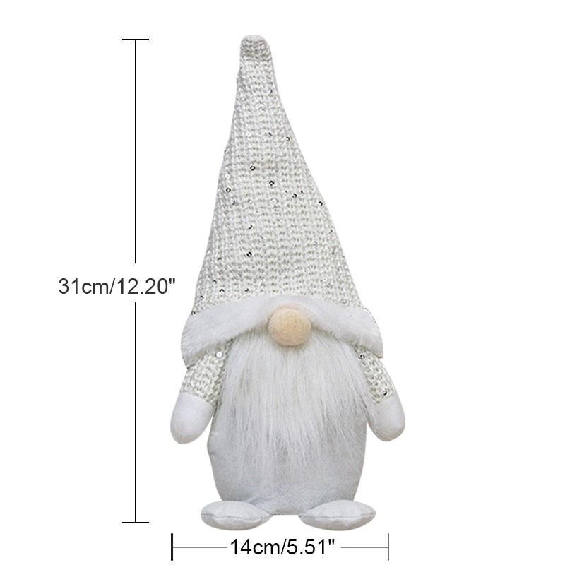Christmas Wool Knitted Santa Figurines Shopwindow Gnome Handmade Plush Doll Tabletop Decor CDN