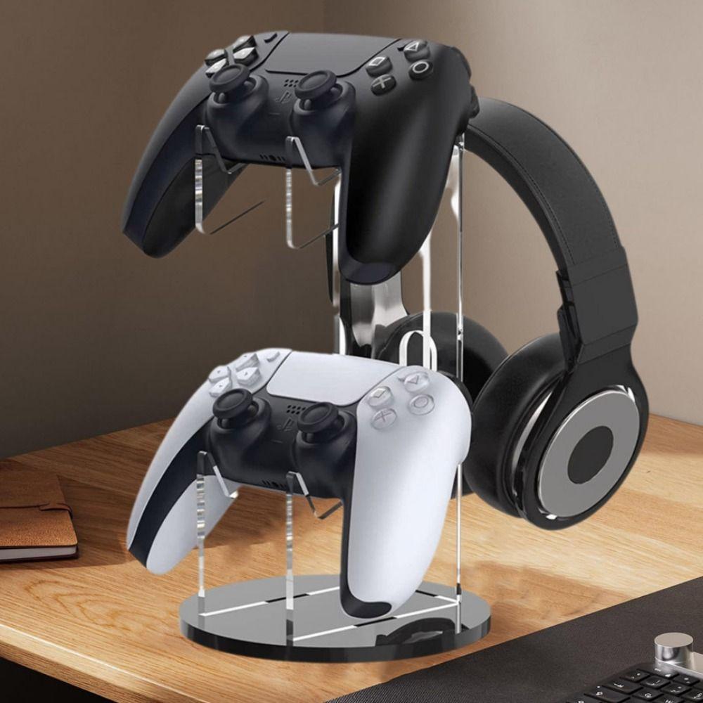 

Clear Wireless Game Controller Holder 2-layer Gamepad Support Bracket Switch чорний