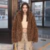 Lamb Wool Coat Women's New Winter Hooded Medium and Long Thickened Loose High-end Fur Fur Coat