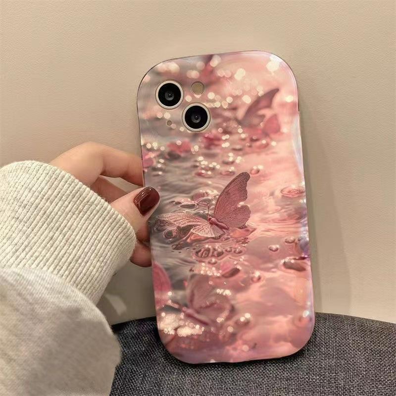 Wavy butterfly pattern case for Apple iPhone 15, 17, 16 Pro, premium 14, beautiful 13 Pro, and trendy online. iPhone 7
