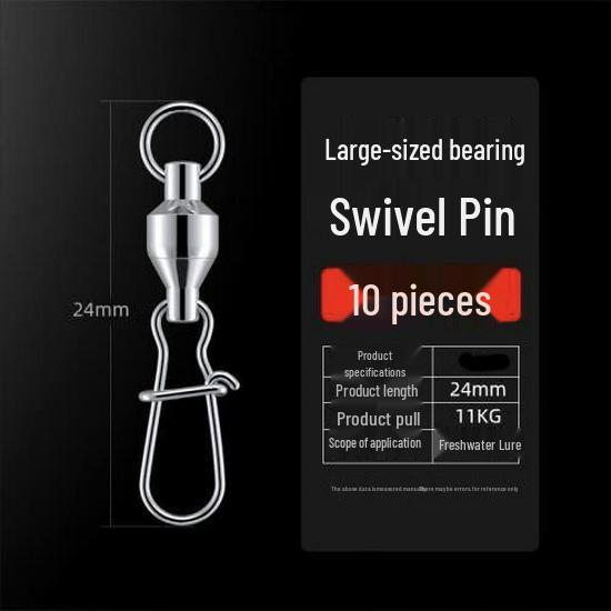 Large Size 304 Stainless Steel Bearing Ring Connector with Enhanced Pin for Fishing.