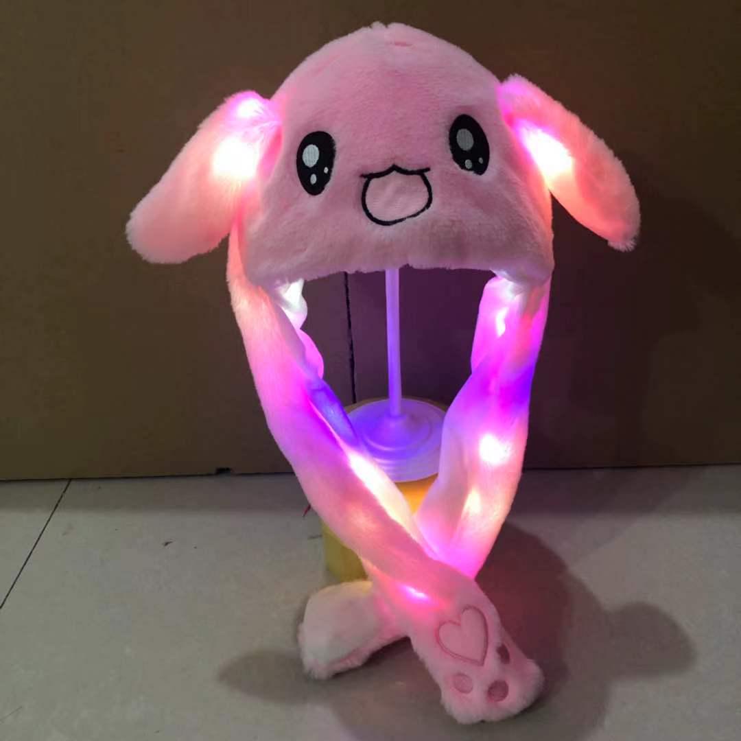 

Luminous Squeeze Ear Moving Rabbit Hat for Kids - Popular Douyin Style Upgraded Large with Light