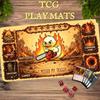 Funny Angry Duck Mouse Pad 600X350 Trading Card Game Playmat TCG CCG Play Mat Magic MTG Non-Slip Durable Stitched Edge Card Mats