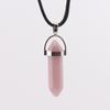 Crystal Hexagonal Column Pendant Popular Hexagonal Prism Bullet Luminous Stone Necklace N759