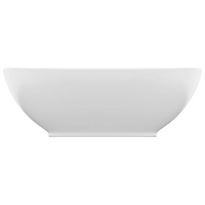 Premium Oval Wash Basin Matte White 40 X 33 Cm Ceramic