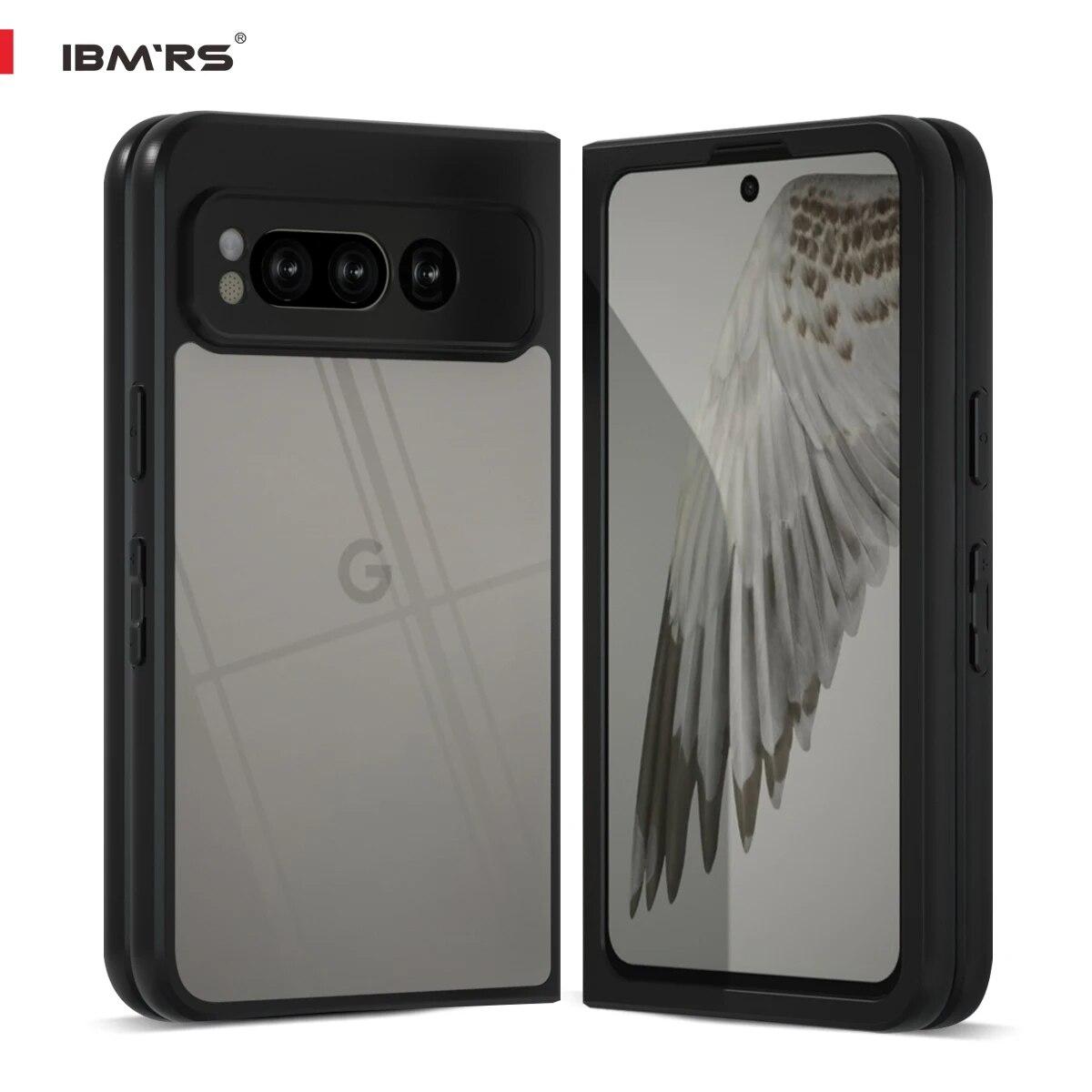 

IBMRS для Google Pixel fold Чехол, Матовый прозрачный Противоударный Защитный Чехол transparent прозрачный