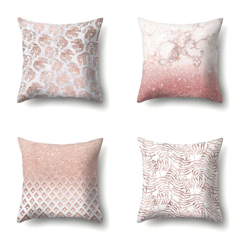 Polyester Pillow Case Automobile Decoration Home Printed Pillow Case Waist Cushion Cover Car Cushion Head Cushion Cover