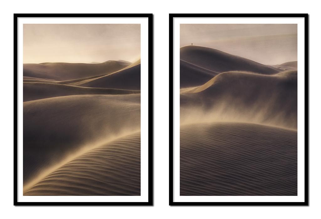 Picture posters In a frame 53x73cm Diptych Set of 2 pictures Desert Boho P2169