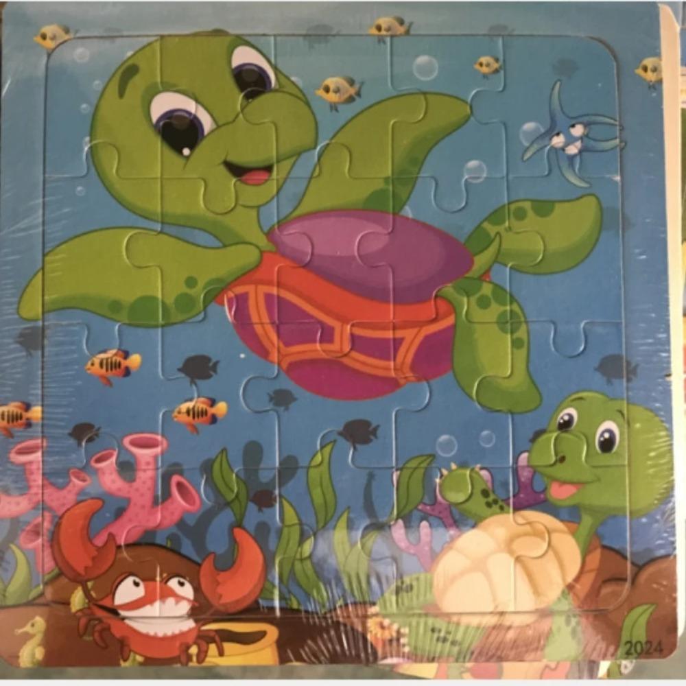 New 20 Pieces Montessori 3d Puzzle Cartoon Animal Vehicle Early Childhood Learning Puzzle Toys Puzzle Wood Puzzle Game