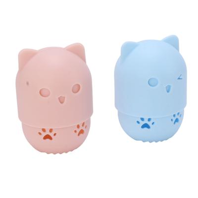 Makeup Sponge Holder Cute Cat Shape Washable Reusable Brthable Hollow Design Makeup Sponge Travel Case