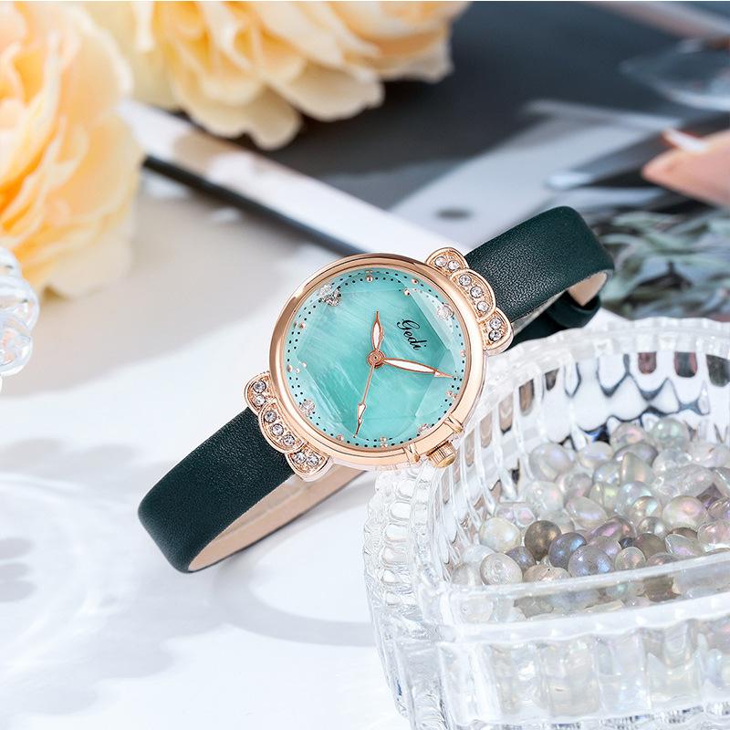 Trendy Women'S Watch Small And Exquisite Student Belt Watch Small Dial Temperament Diamond Women'S Watch