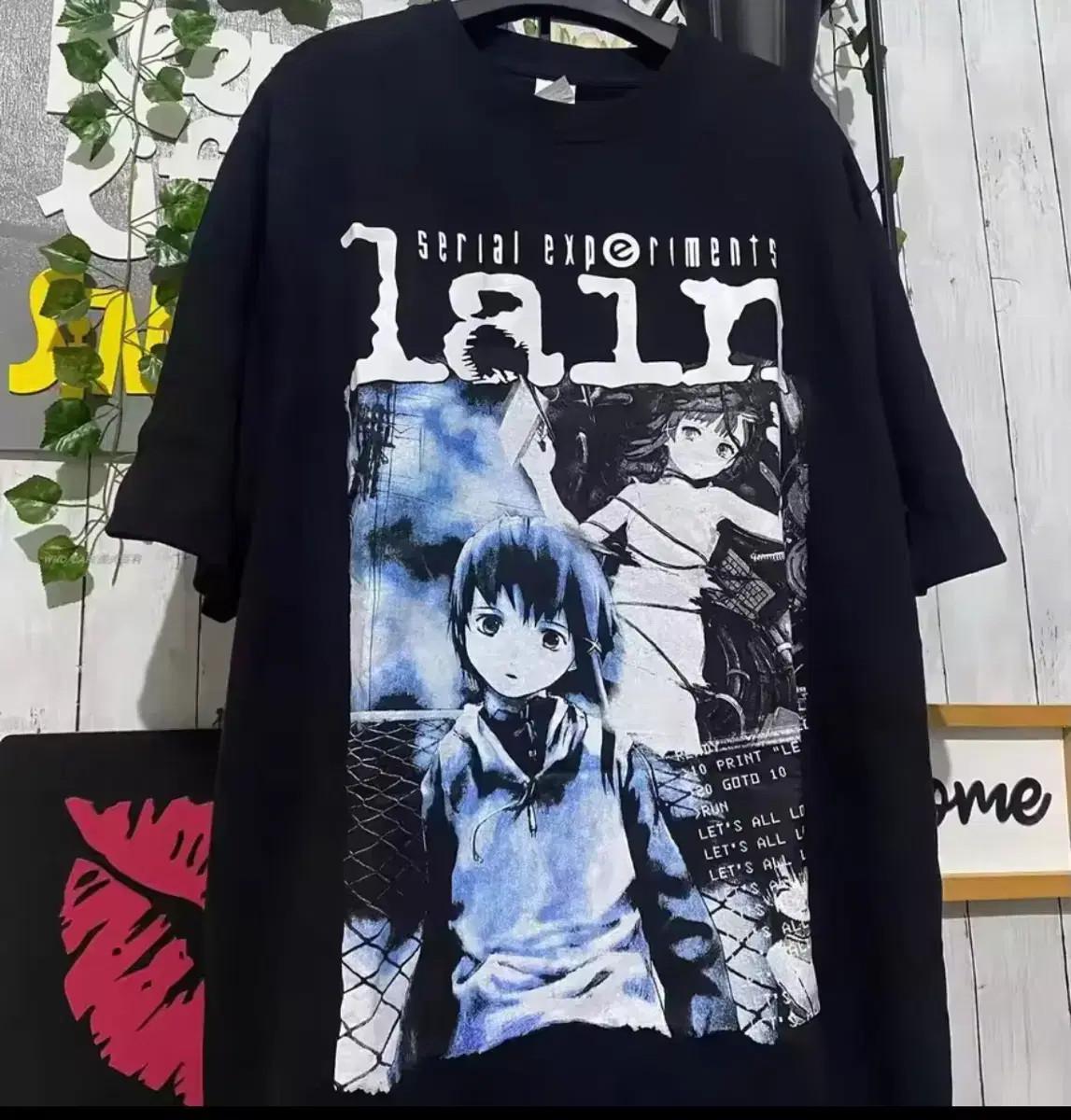 Serial Experiments Lain Graphic Black Short Sleeve Unisex Shirt Vtg WA2709 S