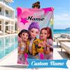 Custom Name KPop Cartoon Beach Towel Microfiber Beach Towel, Lightweight and Quick-Dry, for Summer Travel, Swimming Pool Gift
