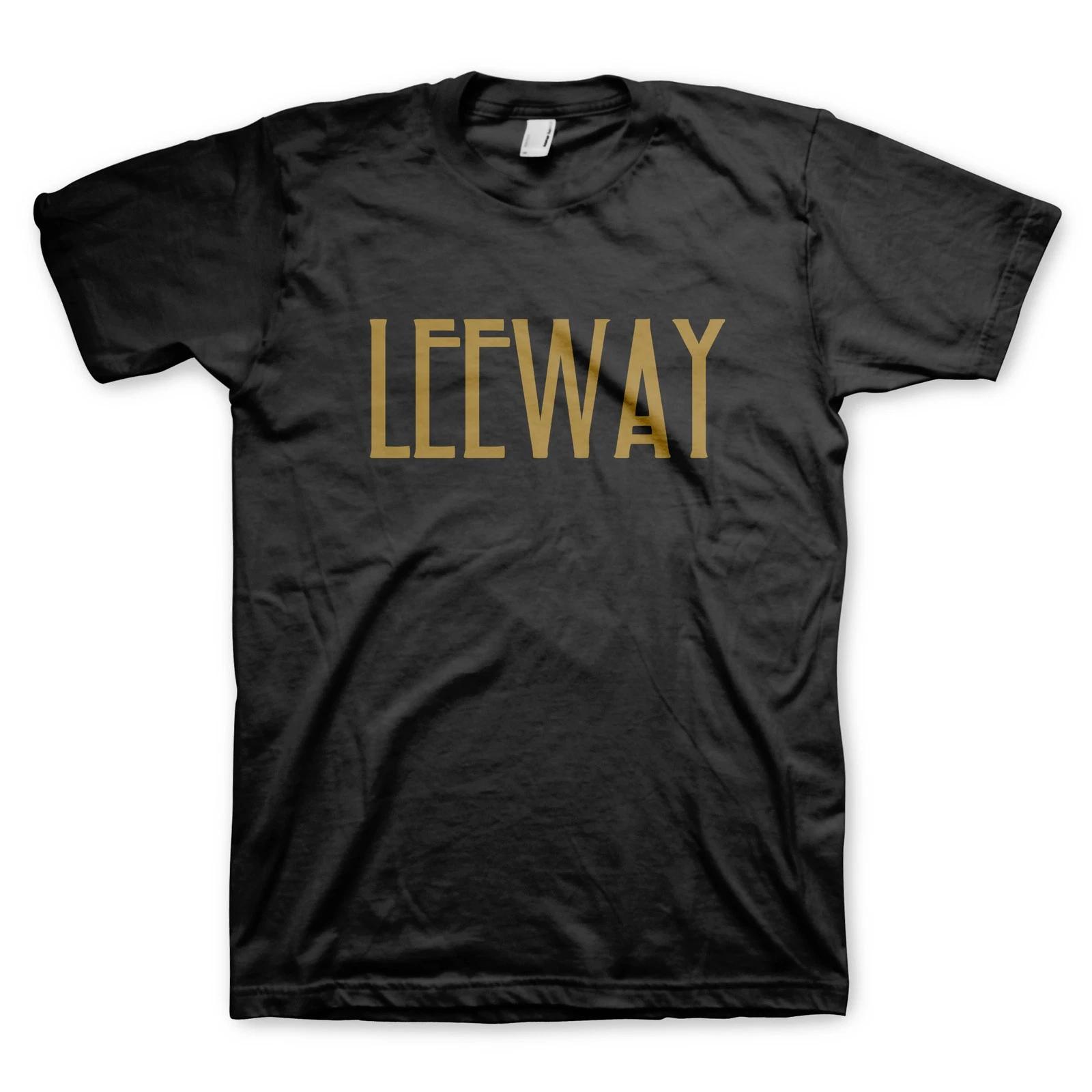 Men s Leeway Gold Text T-shirt X-Large Black S