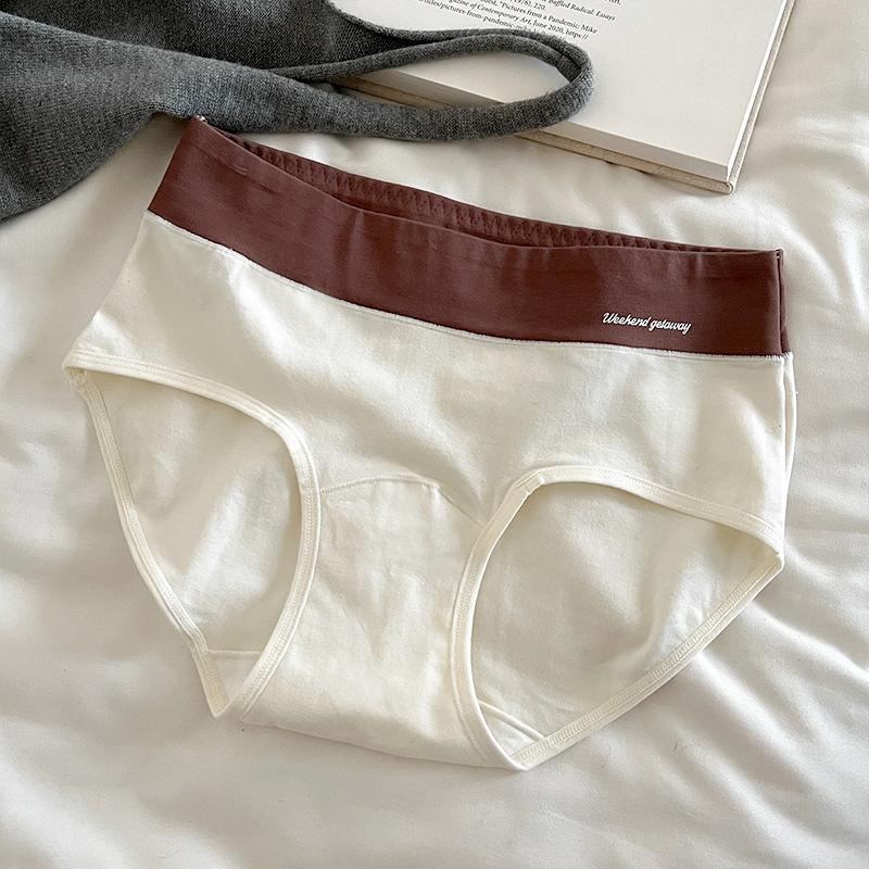 Ladies Spring and Autumn New Cotton 7a Antibacterial Extended Crotch High Waist Briefs