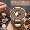 Hrnek na horkou keramickou čokoládu na tření s vidličkou Hrnek se svíčkou Hrnek na tavení čokolády Nádobí Kreativní domácí potřeby na pití