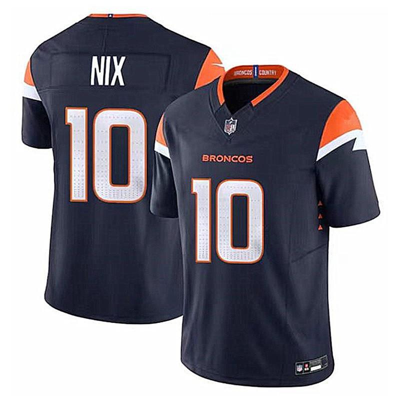 Mens Denver Broncos 10 Nix Football Jersey Game Fan Sportswear S-3XL