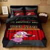Custom the Cowardly Dog Bedding Quilt Set Quilt Cover Pillowcase Home Decoration Birthday Gift (1 * duvet cover + 2 * pillowcase, without core)