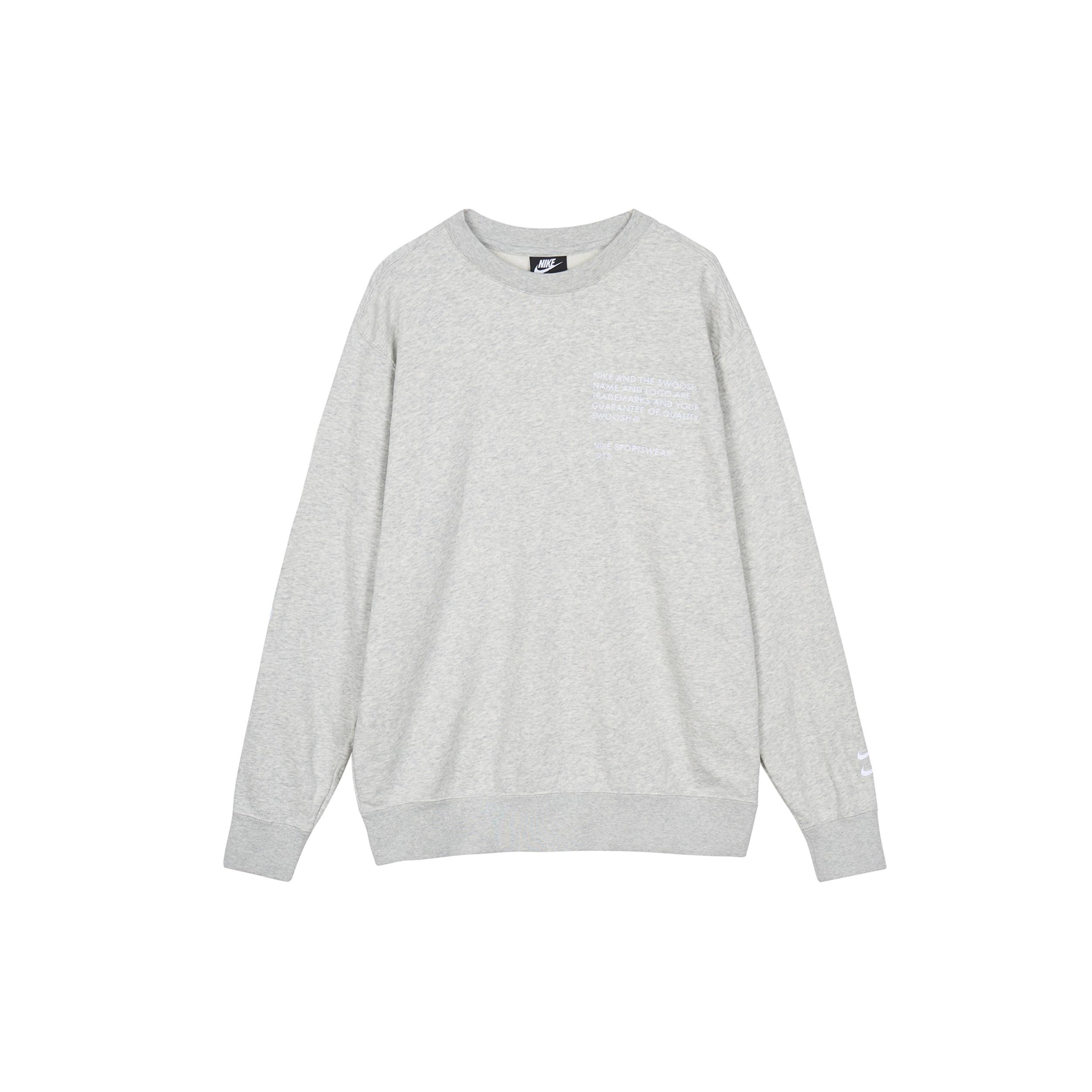 Nike Swoosh Athleisure Casual Sports Sweatshirt  Grey  Men s DJ0466-050 XL