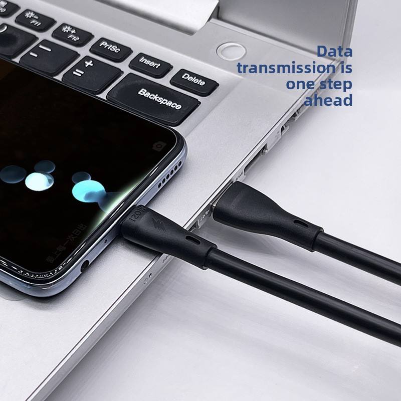 Type-C/USB-A Data Cable 120W 6A Super Fast Charging with Pure Copper Core PVC Jacket 2m Model TPC01