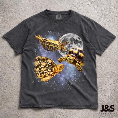 Three Tortoise Graphic T-shirts, Vintage Tortoise Moon Tshirt, Tortoise Shirt, Funny Tortoise Tee, Tortoise Meme Shirt, Tortoise Tee