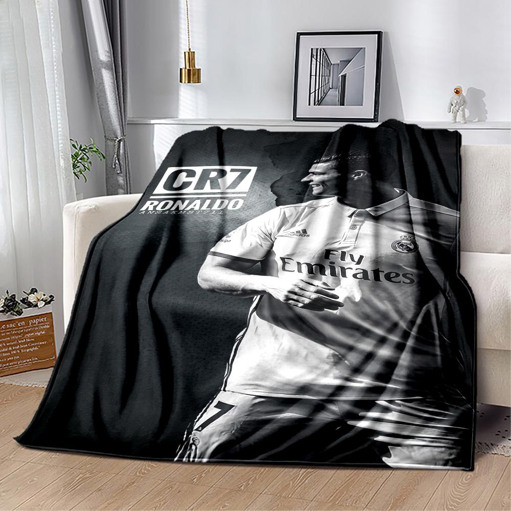Ronaldo's Iconic Journey Blanket Warmthful Decor Suitable for Sofa Bed Bedding Four Seasons Multipurpose Stylish Decor
