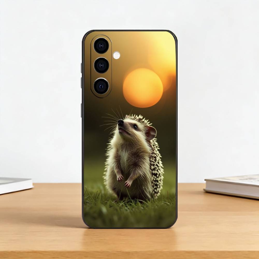 

B-Bright Hedgehog In The Fog Phone Case For Samsung Galaxy A73,A72,A71,A70,A53,A52,A51,Soft Silicone Black Cover Samsung a32 4g