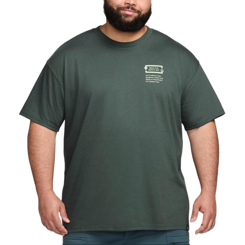 Nike ACG Series Letter Print Comfortable Loose Short Sleeve T-Shirt Men Tops Vintage-Green FV3490-338