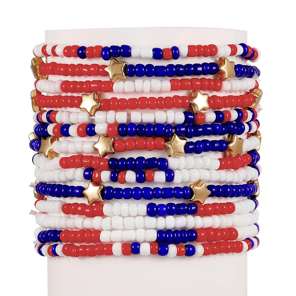 Handmade Bead Bracelet For Independence Day In The United States