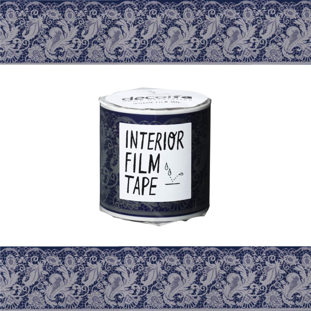 Nitoms decolfa Interior Film Tape, Chinoiserie/Blue, for use in wet areas, 5cm wide x 8m long, M3801