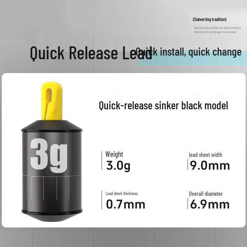 Szybko wypinany ołów wędkarski: Odpinany, Gwintowany, Płynnie Przesuwany, 1,5-6g, Pogrubiona Konstrukcja Przeciwwybuchowa