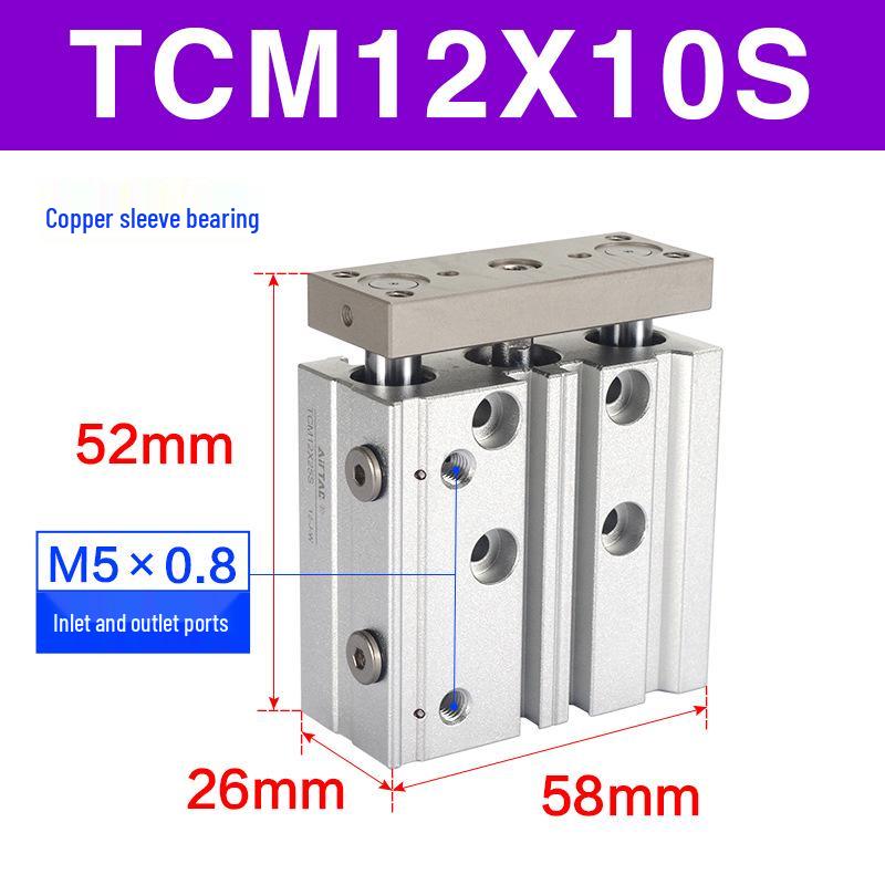 Airtac TCM Three-Rod Pneumatic Multi-Axis Cylinder (Sizes 12-63)*10/30/40/50