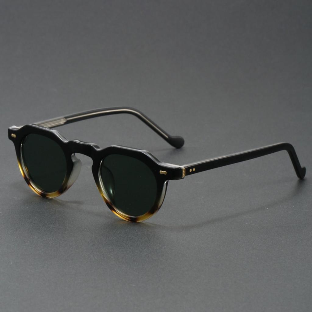 New Retro Round Small Frame Sunglasses Personalized High-end Men and Women's Glasses Stylish Trend Anti-ultraviolet Sunglasses Quality