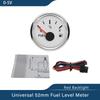 Signal 0-5V Boat Fuel Level Gauge Waterproof Car Fuel Gauge with Red Backlight Working Volt 9~32V Fit Car Motorcycle Yacht