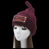 ZHENYUEQI KING Knitted Beanie with Leather Tag