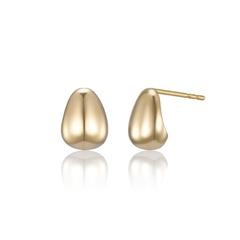 LUNNE 14k Volume Waterdrop Stud Earrings (14k Gold) #LFE20