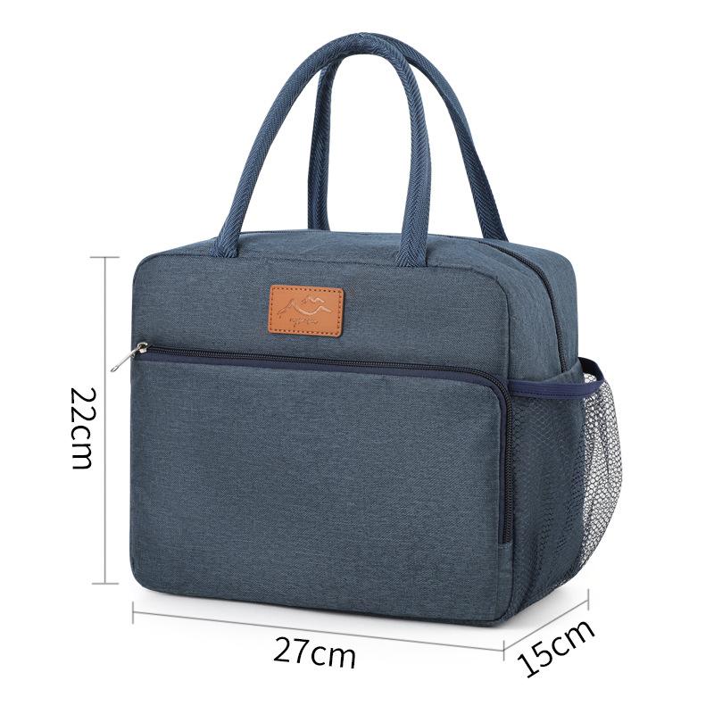 Large Capacity Tote Bento Insulated Lunch Bag Picnic Food Box Storage Ice Cooler Thermal Bag Portable Handheld Insulation Bags