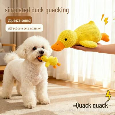 Jouet sonore interactif mignon de canard pour chiens - Soulage l'ennui et compagnon de sommeil