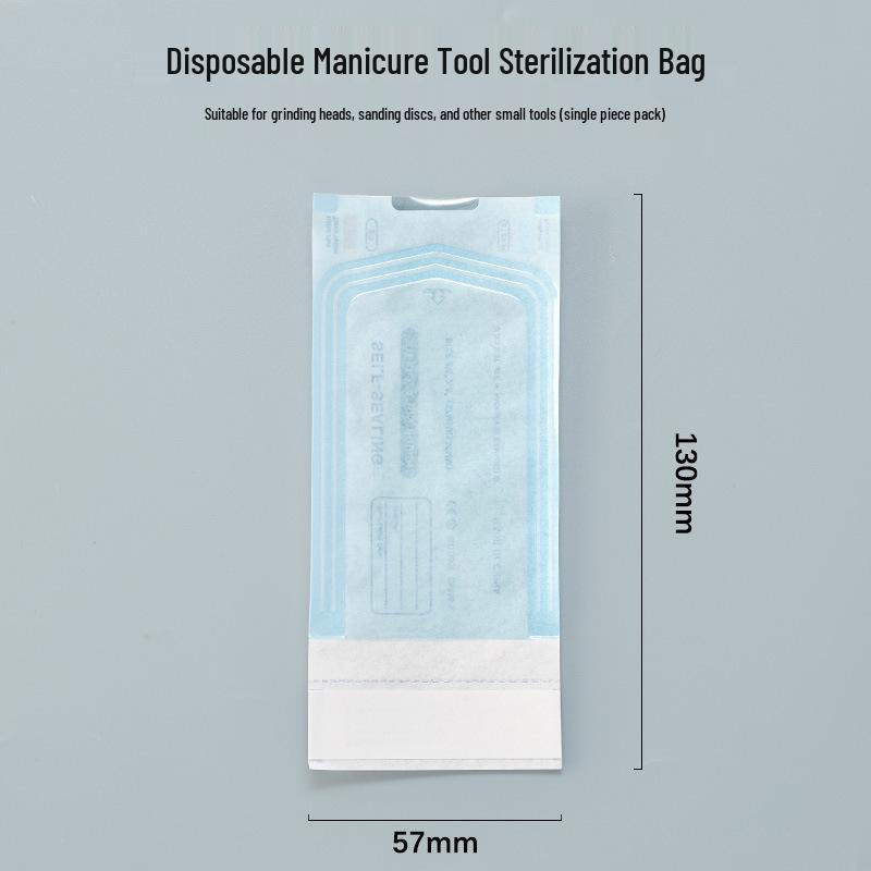 

Nail Art Tool Set: Sterilization Bag, Grinding Head, Sand Strip, Steel Pusher, Cuticle Nipper, Storage Organizer, Self-Sealing Bag
