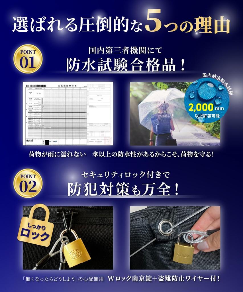 Official Okihai Black 60L Delivery Passed Domestic Waterproof Easy Assembly In 3 Large Suitable for Apartments and and Box, Tests. Minutes, Capacity,