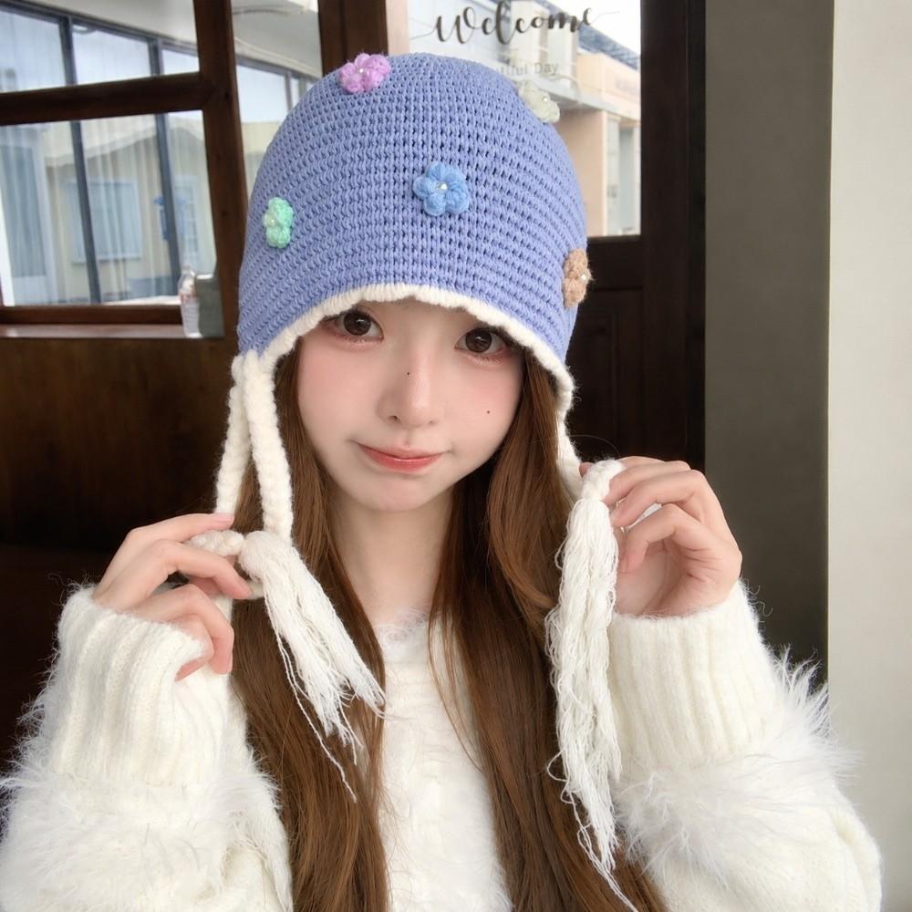 Ear Protection Beanie Cap for Women Windproof Pullover Caps  for Walking Travel Shopping