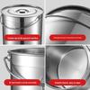 Qinji 304 Stainless Steel Portable Food Storage Bucket with Lid