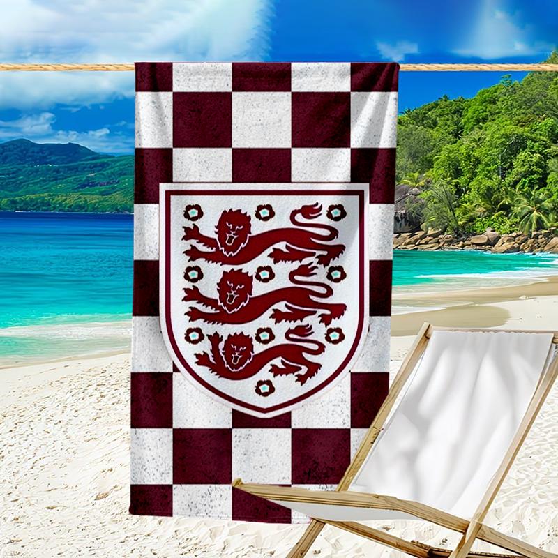 EnglCoat Of Arms Beach Towel - Soft, Absorbent Microfiber, Lightweight, Ideal for The Beach, Parties, Travel, Camping fan gifts